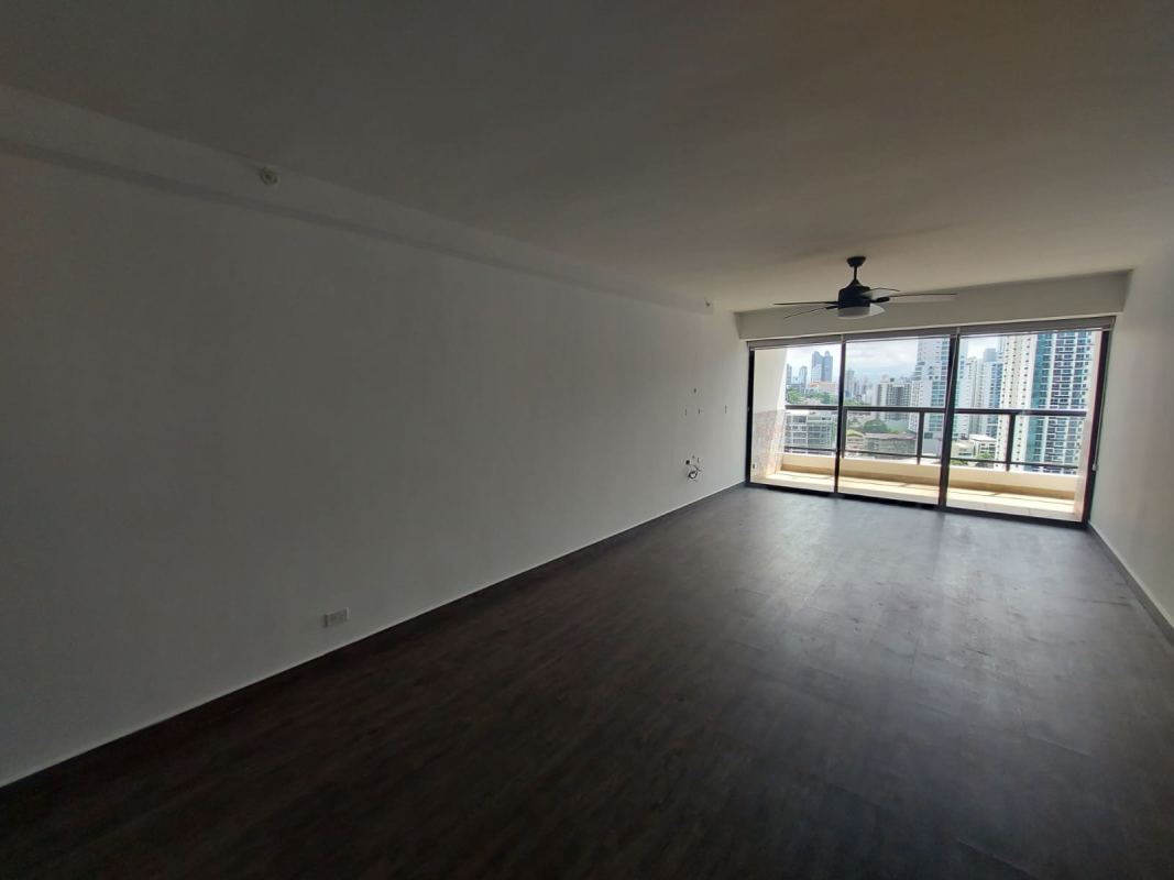 Contemporary kitchen with quartz countertops, stainless appliances and custom cabinetry in PH Balboa Bay Avenida Balboa Panama City