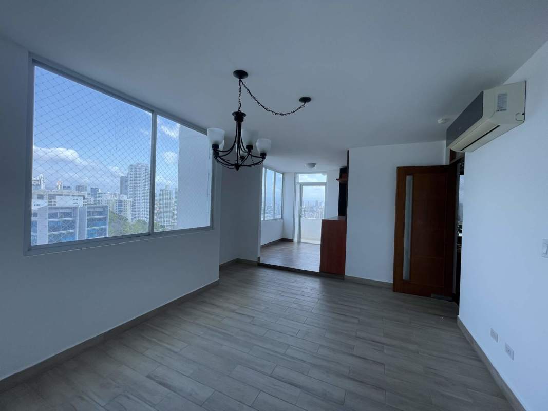 Master bedroom with large windows city views PH Mont Royale Penthouse for sale Panama City