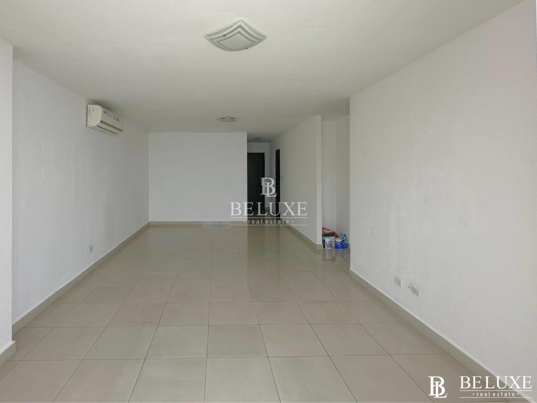 Modern bathroom with glass shower enclosure and granite countertop in Serenity at the Bay Panama
