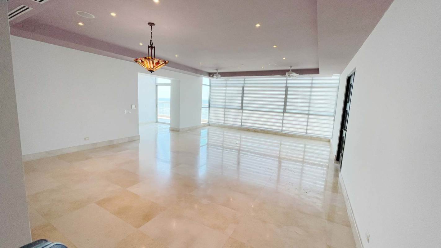 Elegant master bedroom with city and ocean views in PH Ten Tower Panama City