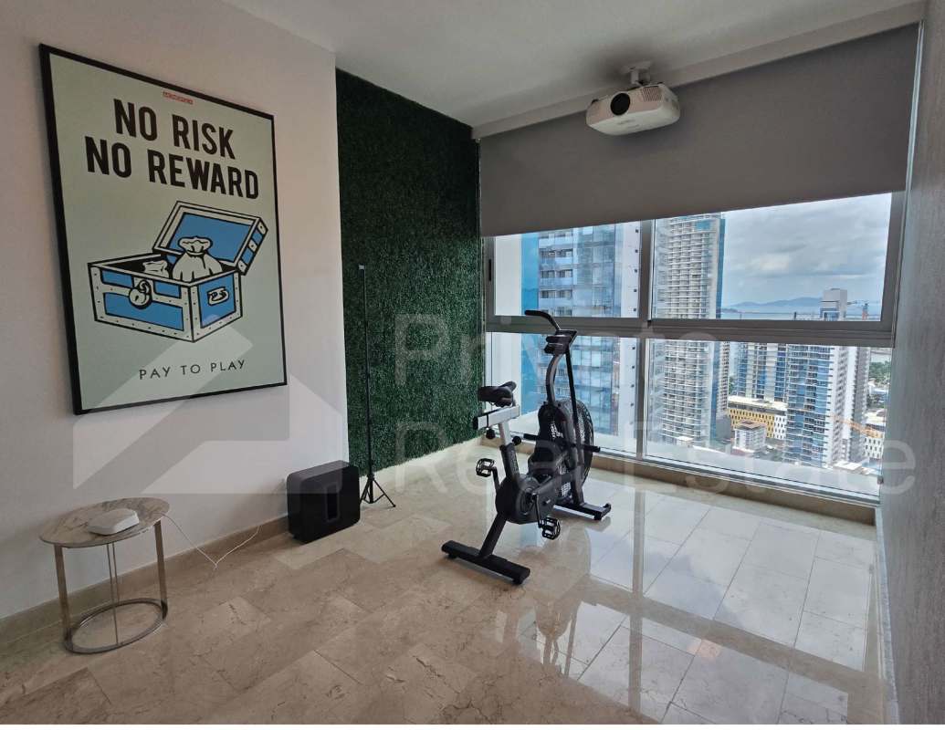 Contemporary kitchen with modern appliances in penthouse apartment PH Dynasty Residences Panama