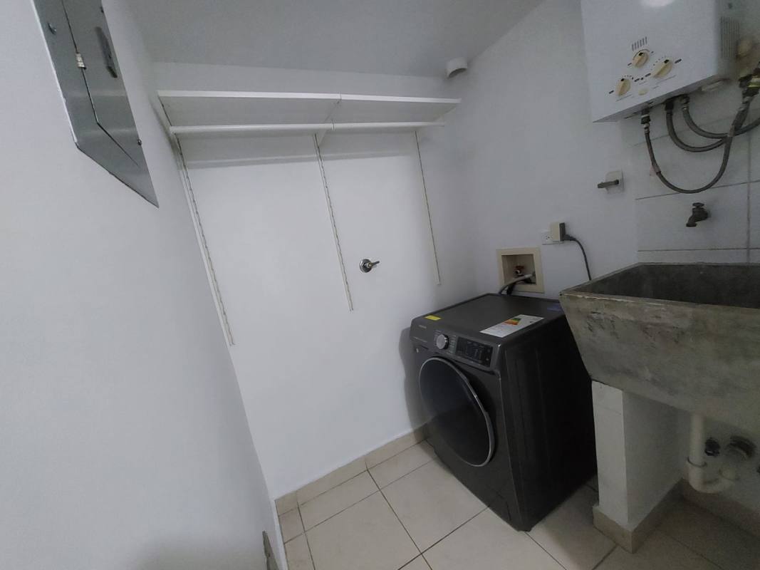 Functional laundry area with washer hookup and water heater PH The Riverside Panama