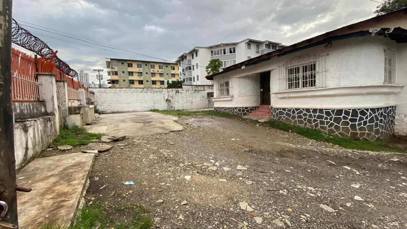 Large fenced yard with security fence and small building Parque Lefevre Panama