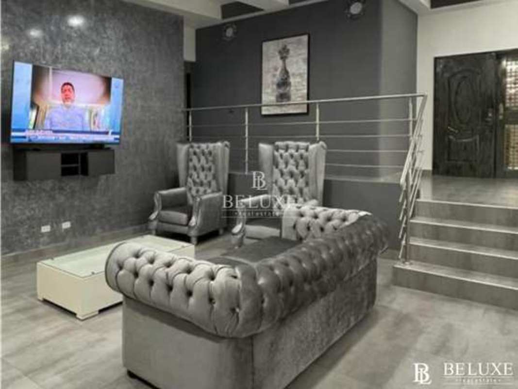 Large living room furnished modern style rental house Altos de Panama Panama