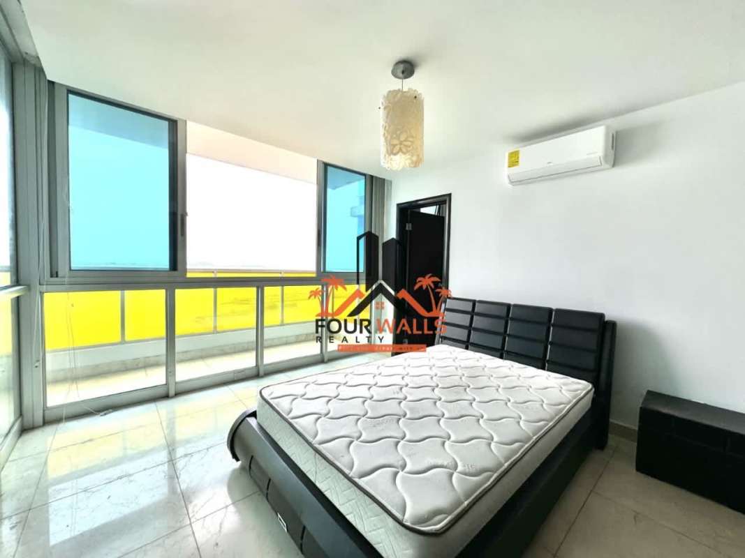 Bathroom with glass shower and vessel sink PH Villa del Mar Panama City