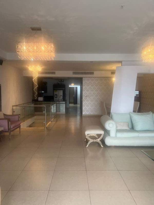 Modern gourmet kitchen with granite countertops in penthouse PH BICSA Panama City