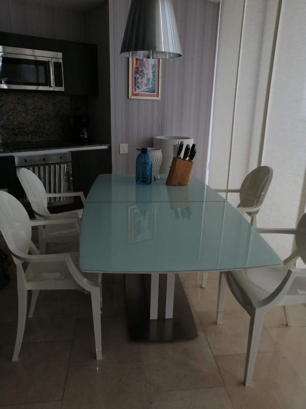 Bathroom with glass shower and marble finishes in PH YOO Panama JW Marriott Punta Pacifica