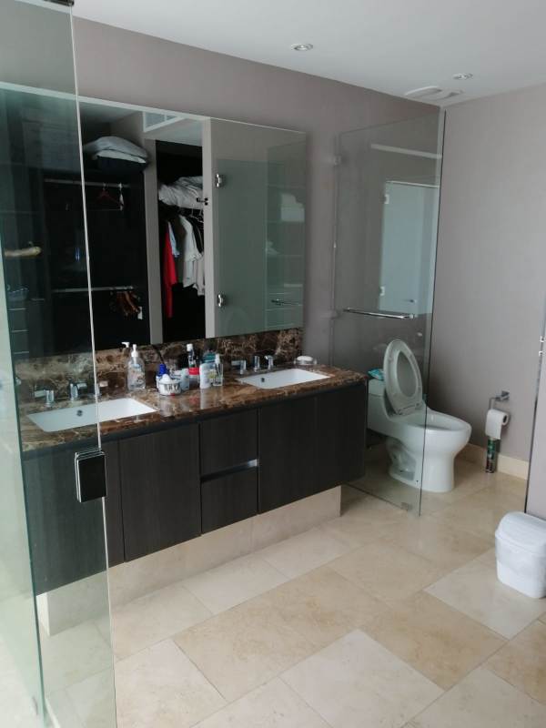 Contemporary kitchen and dining in luxury condo PH YOO Panama JW Marriott Punta Pacifica