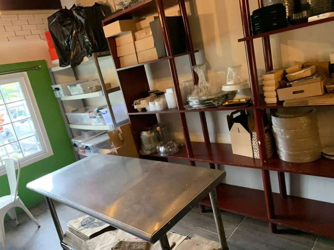 Prep room with shelves and worktable business sale Villa de Las Fuentes Panama