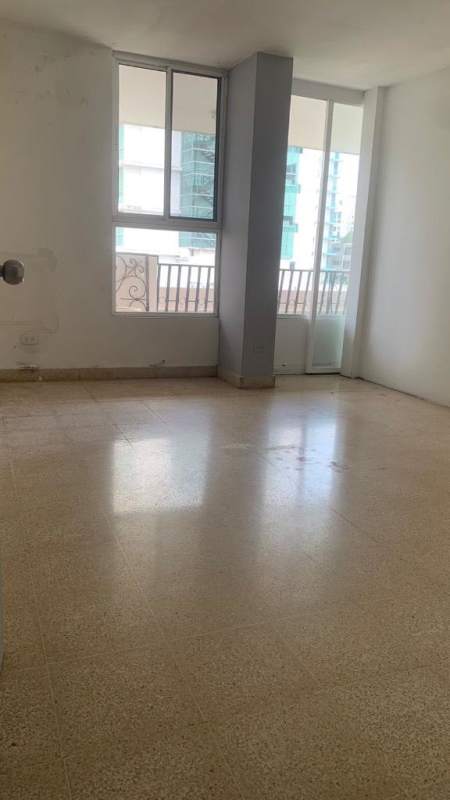 Street and high-rises view from balcony PH Vía Argentina Panama apartment for sale