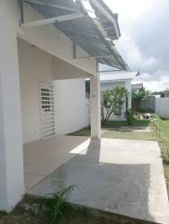 Covered outdoor terrace area with tiled floor Beach house Playa Dorada Panama