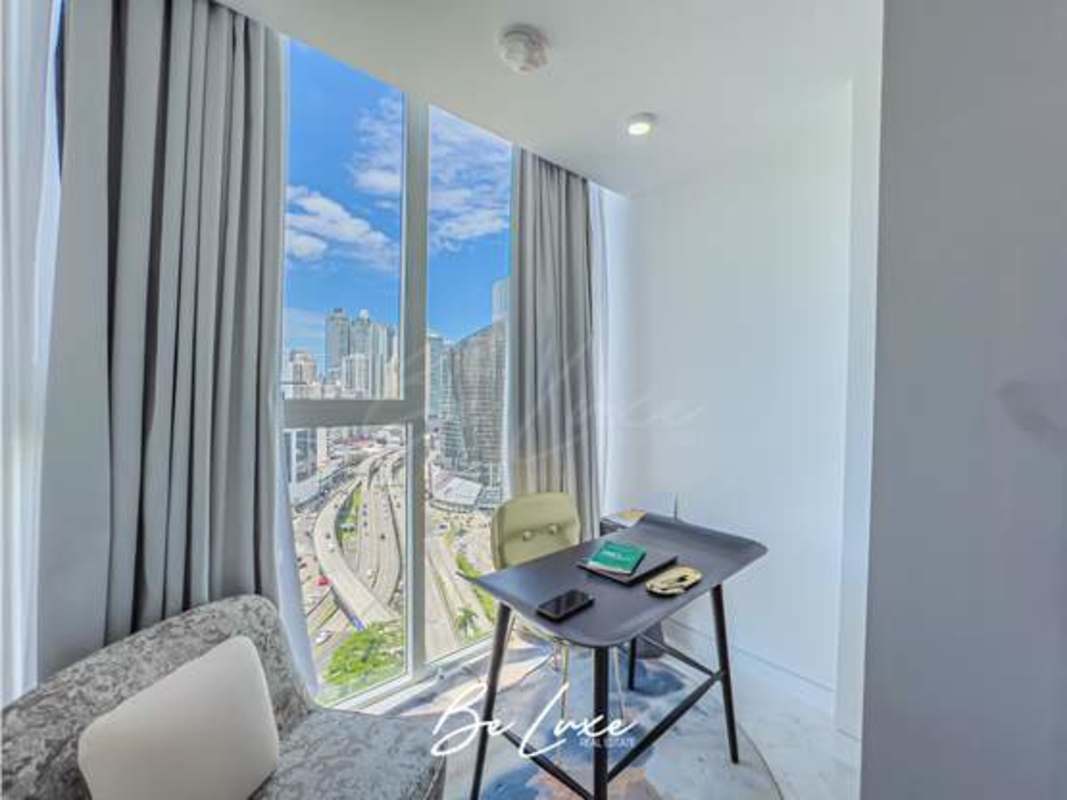 Luxury living space with panoramic skyline view at PH Wanders & Yoo Panama