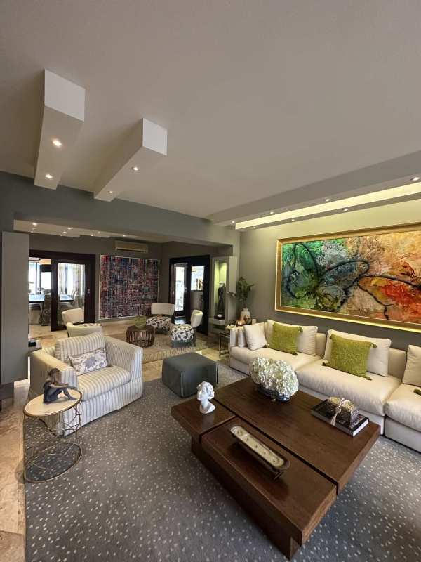 Kitchen with center island granite countertops luxury home in Antigua Costa del Este Panama