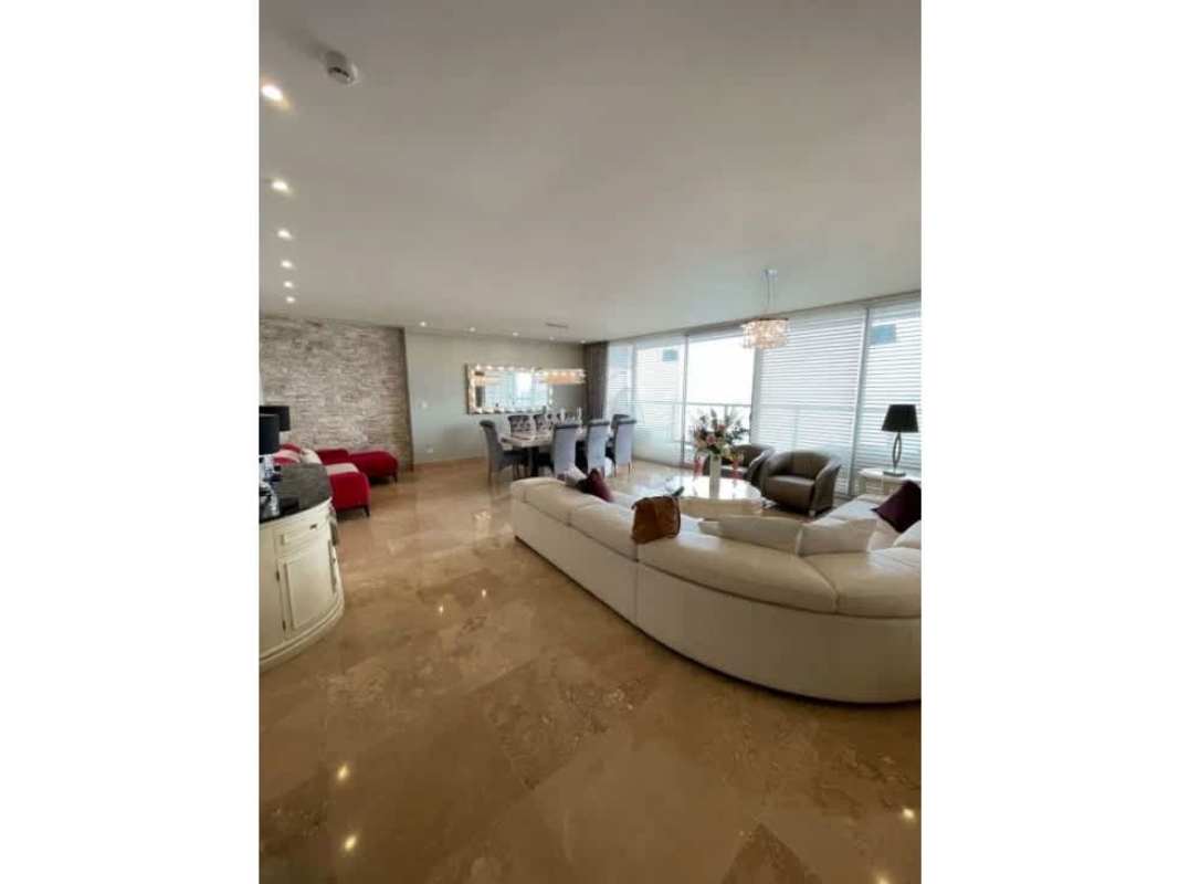 Luxury living room open plan marble floors ocean view Natuzzi furnish PH Aquamarina