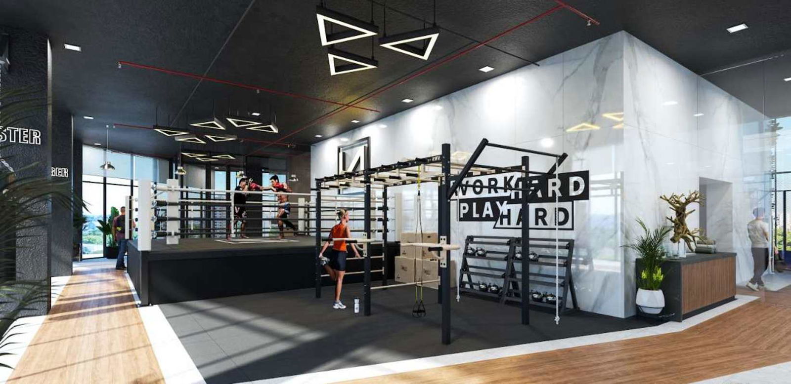 Colorful outdoor children's play area with slides and climbing at PH Next Panama