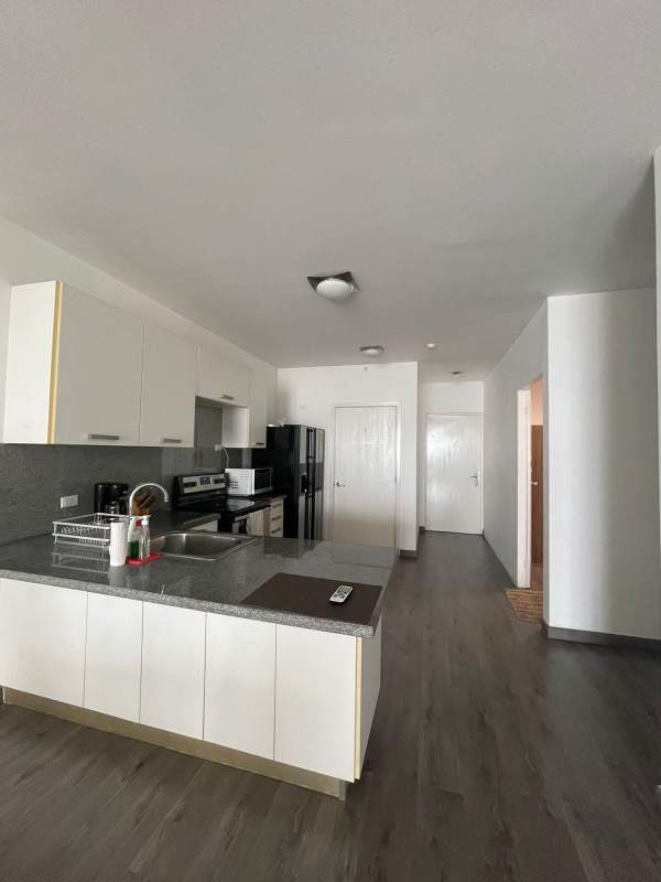 Modern kitchen with granite countertops and stainless steel appliances at PH White Tower Panama