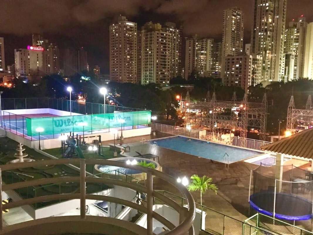 Indoor gym with cardio and weight equipment in PH San Francisco Bay Panama City