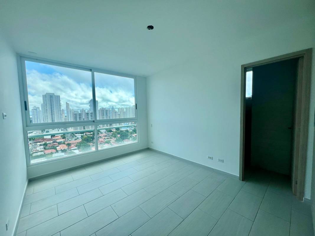 Modern bathroom with glass shower and vanity in PH The Towers San Francisco Panama