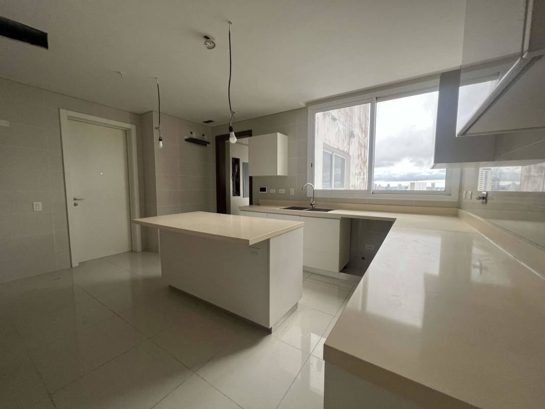 Modern Italian designer kitchen with island and ocean view PH Ocean Sky Panama City