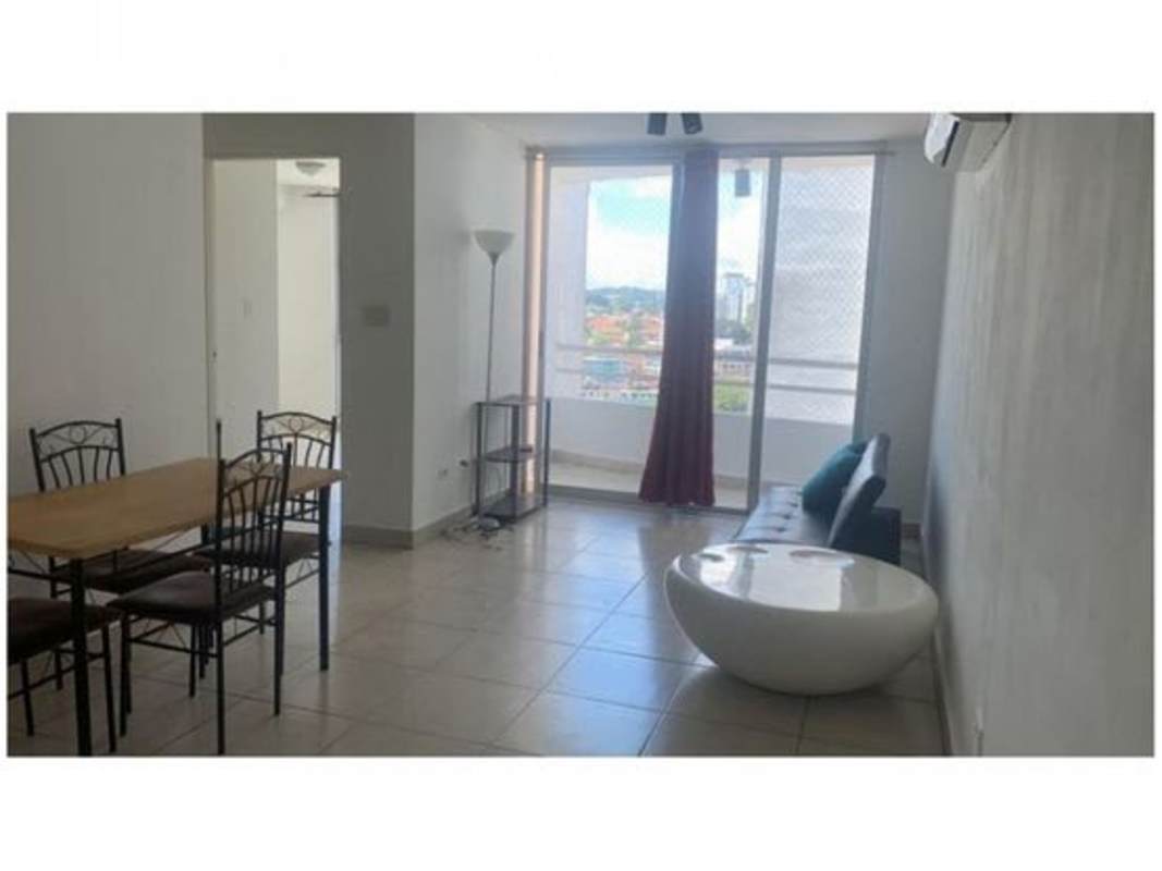 Living and dining space with balcony in PH Splendor Carrasquilla Panama City