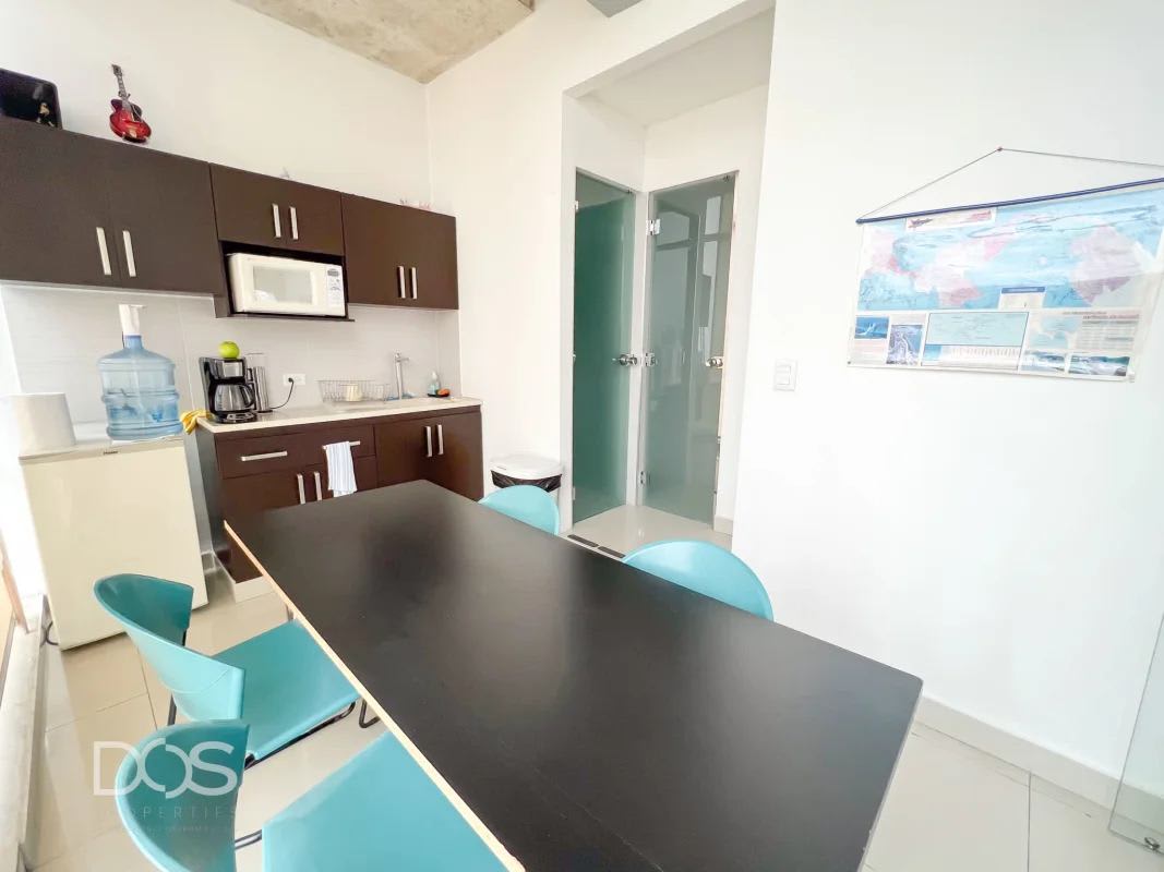 Open coworking area with multiple workstations in Sortis Business Tower Panama City