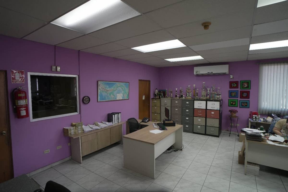 Functional executive office with desks glass partition in industrial building Betania Panama