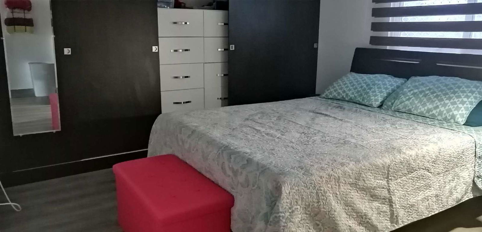 Bedroom with built-in closet city views PH Belview Edison Park Panama