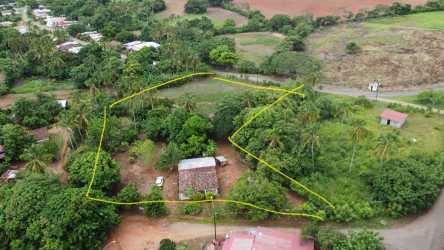 Traditional porch with rustic details on rural country house in La Candelaria Los Santos Panama