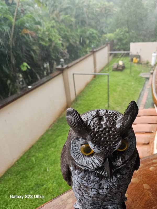 Dining room with wooden table chandelier tiled floors and staircase in large Albrook family home Panama