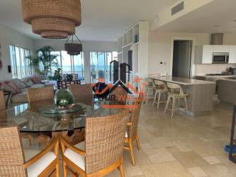 Spacious living area with ocean views and natural light at PH Velamar Penthouse in Buenaventura Panama