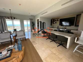 Modern kitchen and living space with natural light PH Velamar Penthouse Buenaventura Panama