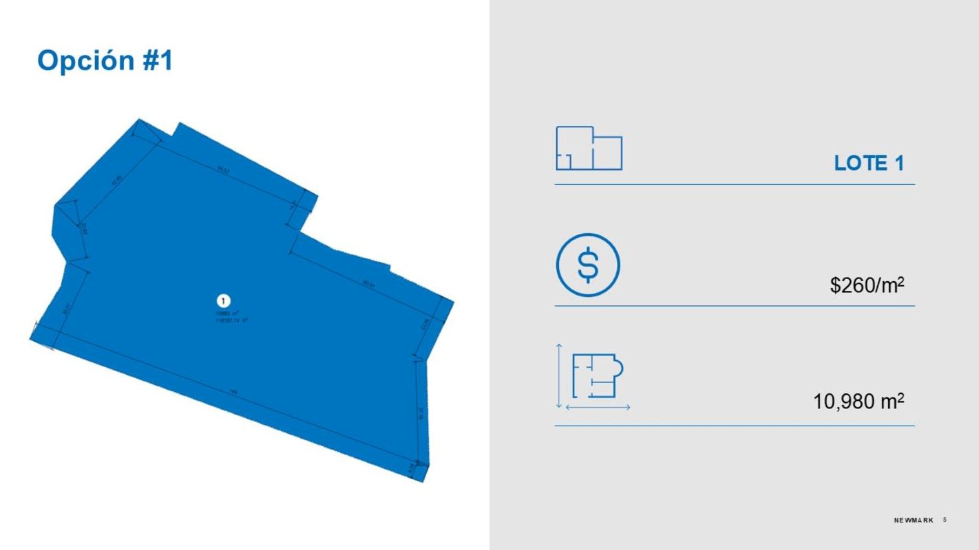 Aerial map showing outlined 10,980m2 industrial lot near Tocumen airport Panama