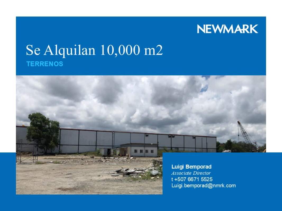 Vacant flat fenced commercial lot for lease in Tocumen Panama ideal for industrial development