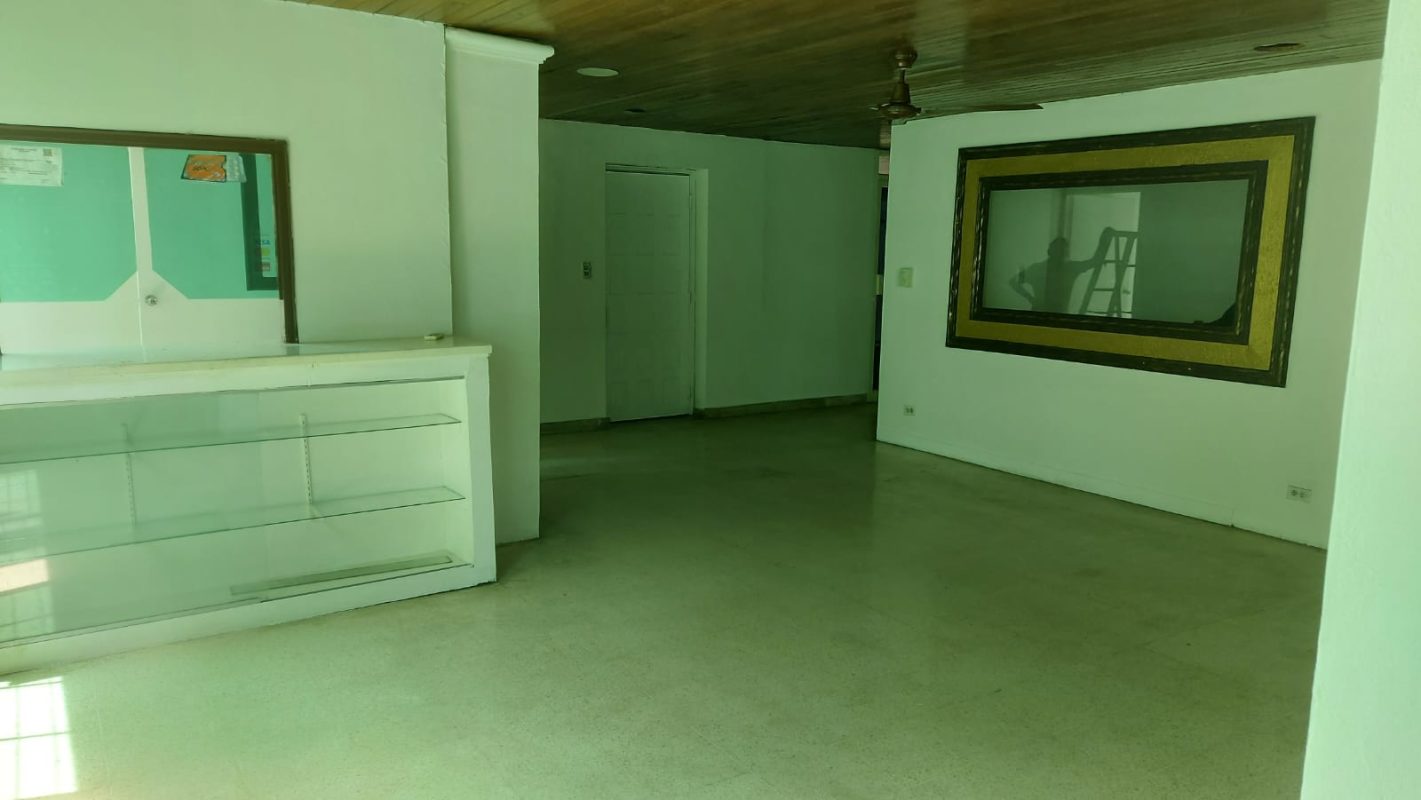 Interior office retail unit with shelving and tile floors in Bella Vista Panama