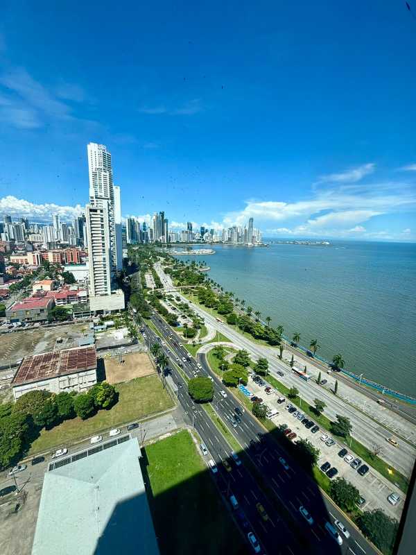 Spacious modern office with bright windows overlooking oceanfront Panama City at PH BOC Balboa Office Center