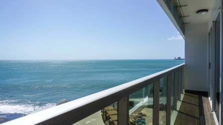 Private beachfront balcony with panoramic Pacific view PH Ocean Waves Nueva Gorgona