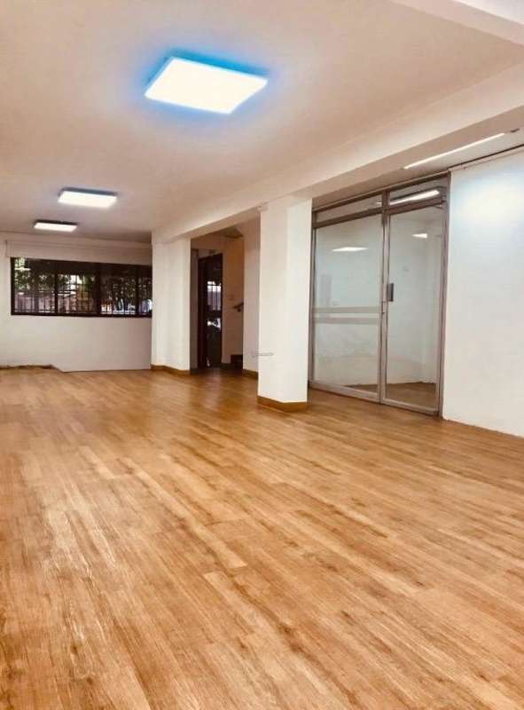 Large empty open plan commercial space with hardwood floors in Obarrio Panama