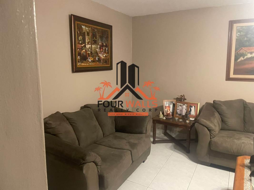 Bright living dining area of 3-bedroom rental house Albrook Green Valley Panama