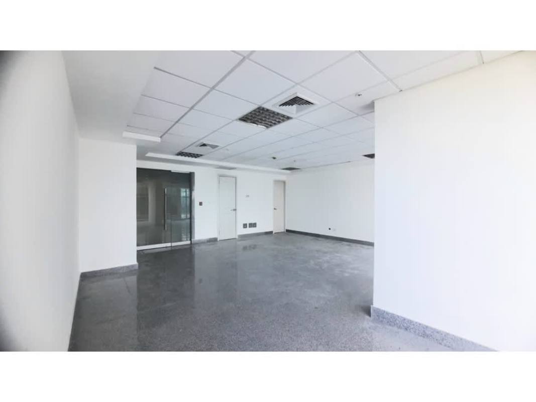 Empty commercial space with windows and lighting in Obarrio Panama PH Twist Tower