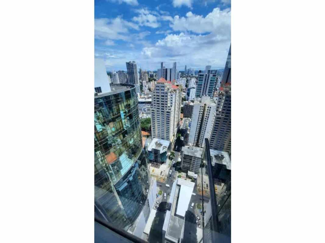 Panoramic skyline view with ocean backdrop from commercial office PH Twist Tower