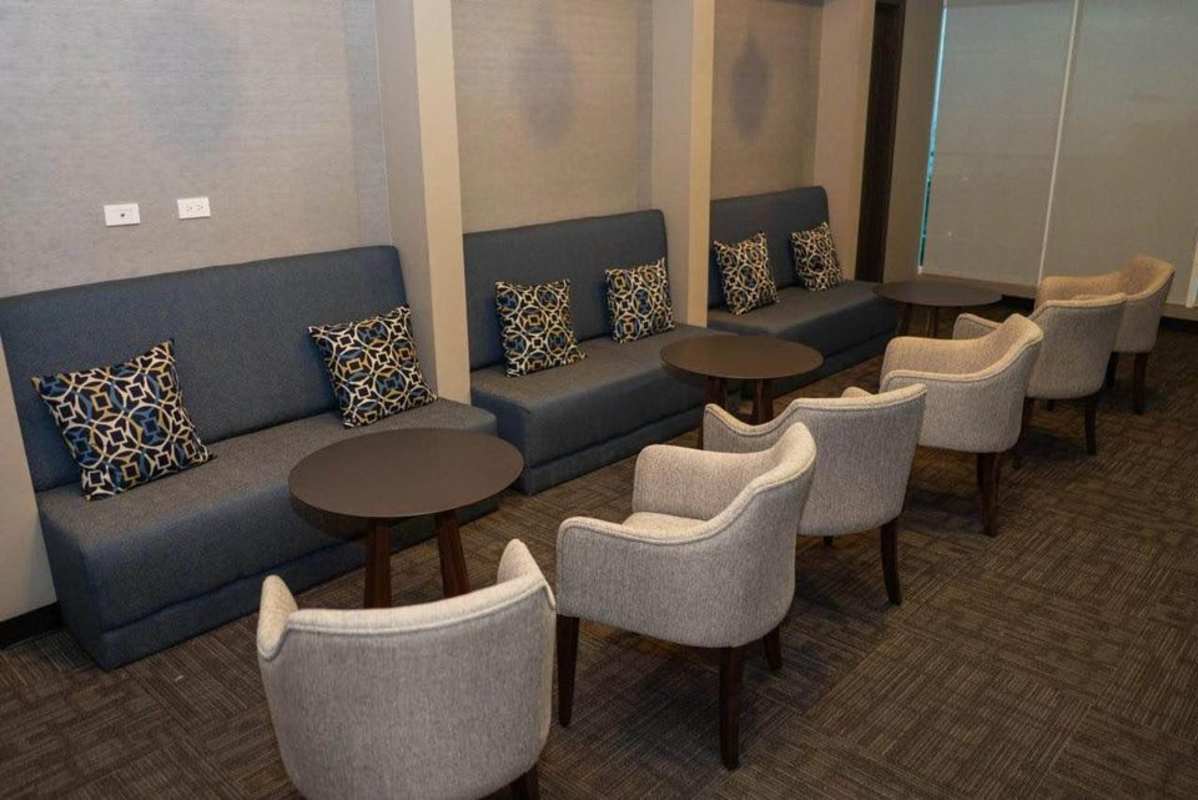 Stylish bathroom with granite vanity and glass shower PH Asia Panama