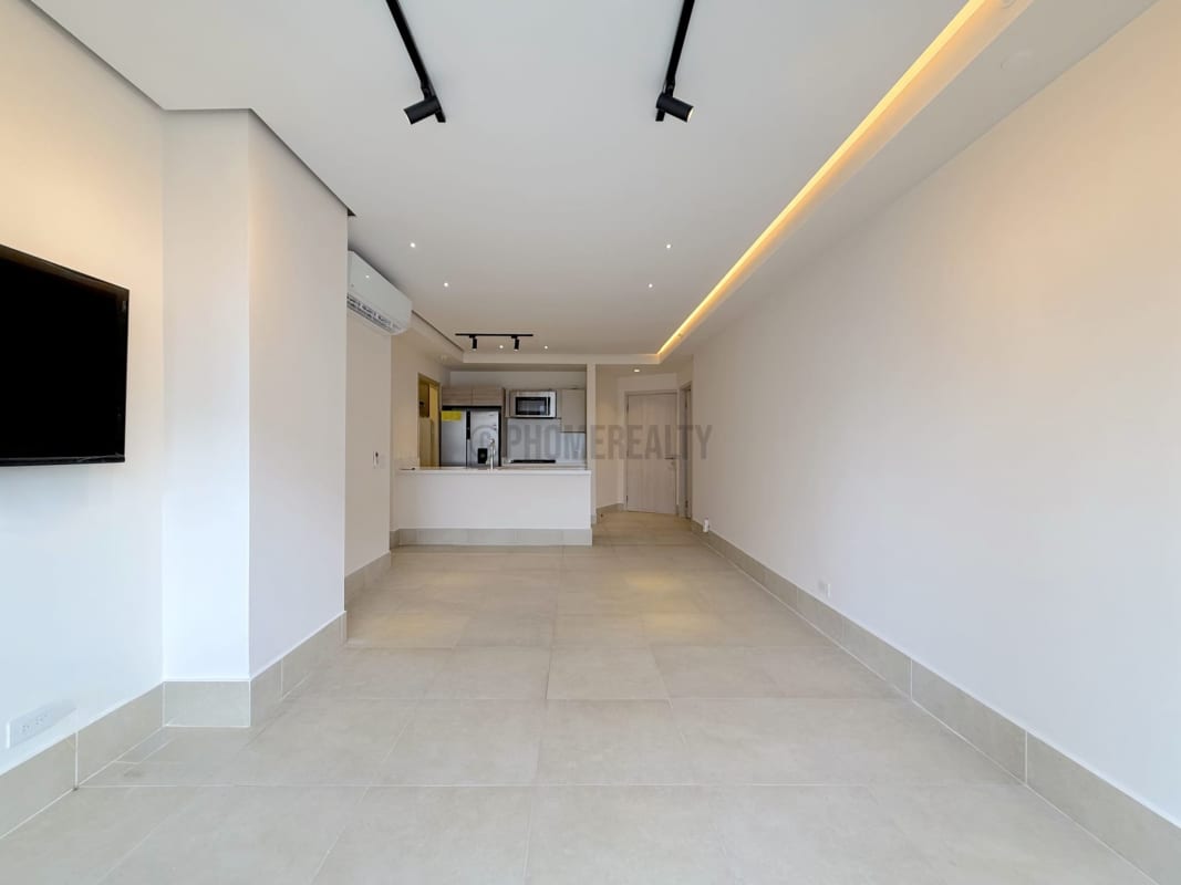 Open concept kitchen ceramic tiles luxury apartment for rent in Santa Maria Panama City