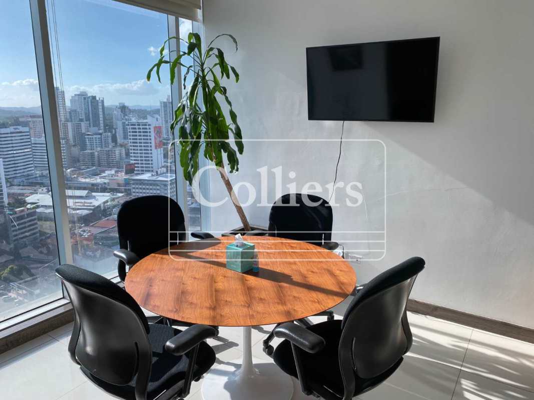 Bright office area open workspaces with modern decor in PH Atrium Panama City