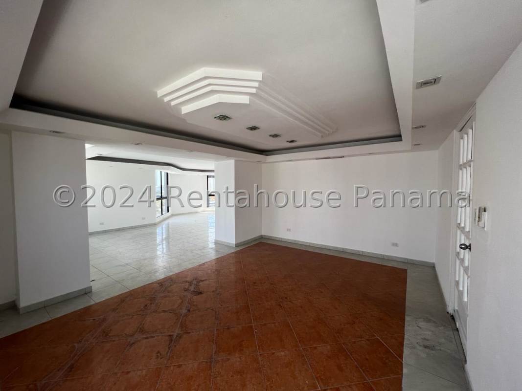 Unfinished ample kitchen area panoramic windows PH Coral Plaza Panama City