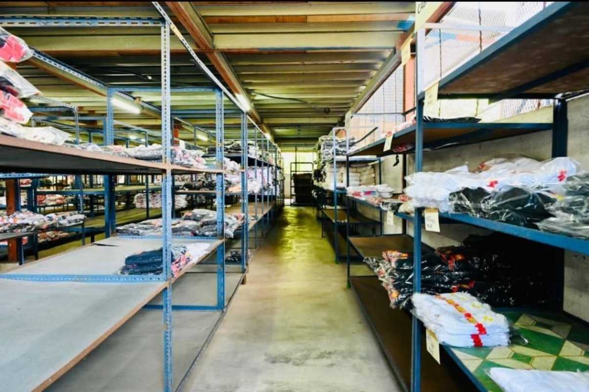Warehouse interior with rows of shelving units for inventory and logistics Panama
