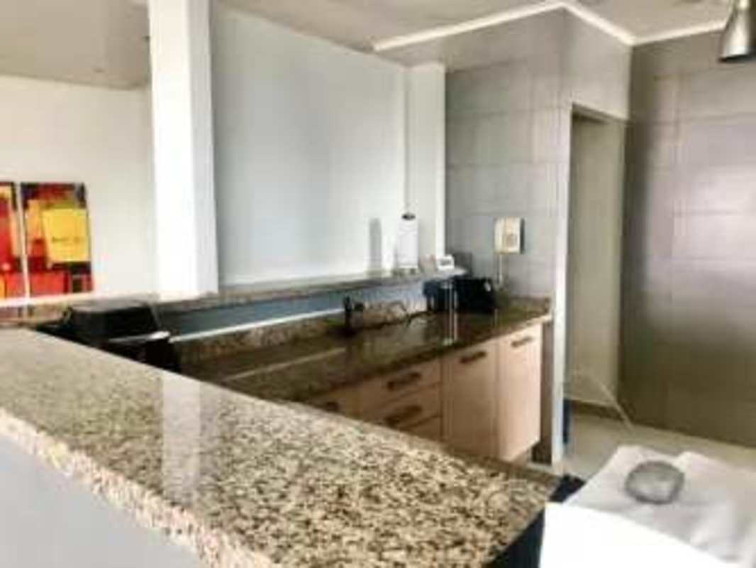 Granite kitchen counters open bar area tile backsplash PH Joy Tower Coco del Mar Panama