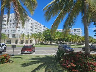 Private balcony with tropical views at studio for sale Town Center Playa Blanca Resort Panama