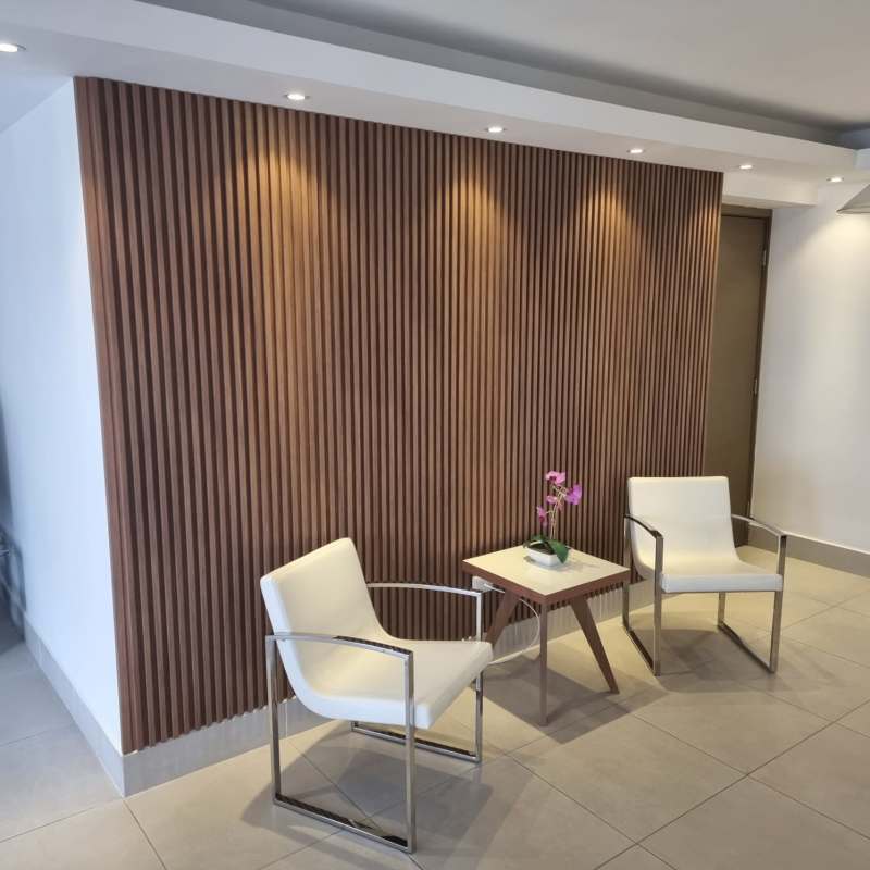 Fully equipped gym with city view windows at Park City Obarrio Panama