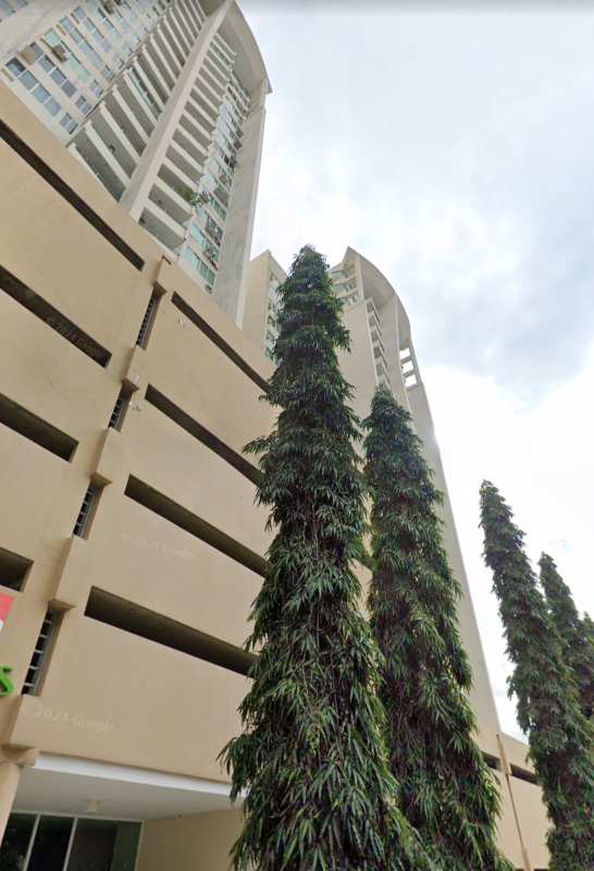 Modern high-rise tower PH Majestic Garden in Edison Park Panama with balconies