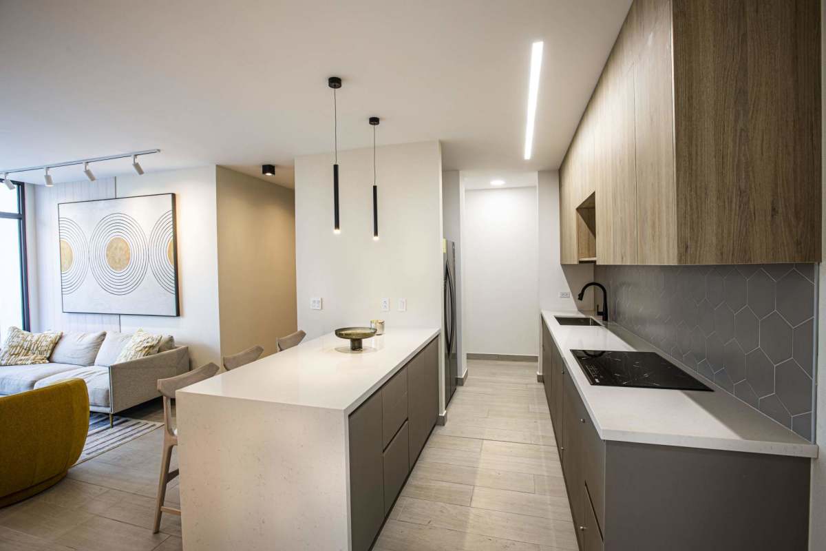 Modern double-height lobby with concierge PH Nogal Costa del Este Panama